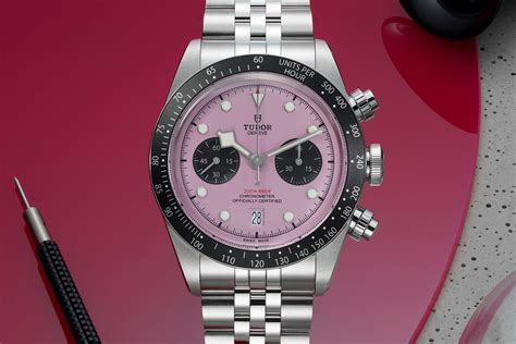 tudor black bay chrono pink release date|black bay chrono pink watch.